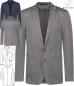 Preview: Greiff Herren Jersey SaJersey Herren Sakko Greiff Casual glencheck 2-Knopfkko Casual 2-Knopf grau meliert