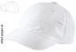 Preview: Base Cap weiß waschbar, verstellbar, einzeln