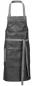 Preview: Latzschürze mit Tasche dunkelgrau Lederoptik EINZELN