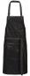 Preview: Latzschürze mit Tasche schwarz Lederoptik EINZELN