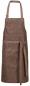 Preview: Latzschürze mit Tasche toffee Lederoptik EINZELN