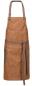 Preview: Latzschürze mit Tasche cognac Lederoptik EINZELN