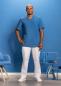 Preview: Schlupfkasack Stretch azurblau halbarm Damen & Herren
