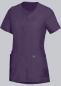Preview: Damen Kasack Stretch aubergine halbarm
