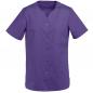 Preview: Damen Kasack kurzarm Druckknöpfe purple lila