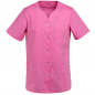Preview: Damen Kasack kurzarm Druckknöpfe hotpink