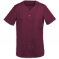 Preview: Damen Kasack kurzarm Druckknöpfe bordeaux