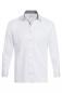Preview: Greiff Herren Hemd weiß/Kontrast grau langarm Premium Regular Fit
