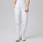 Preview: Damen-Schlupfhose weiß slimfit Stretch Arbeitshose mit Gummizug