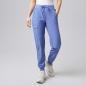 Preview: Damen-Schlupfhose hellblau slimfit Stretch Arbeitshose mit Gummizug