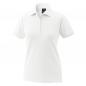 Preview: Poloshirt weiß Damen Stretch kurzarm