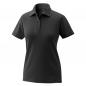 Preview: Poloshirt schwarz Damen Stretch kurzarm