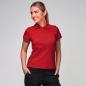 Preview: Poloshirt rot Damen Stretch kurzarm