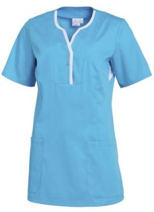 Preview: Schlupfkasack Damen kurzarm farbig/weiß