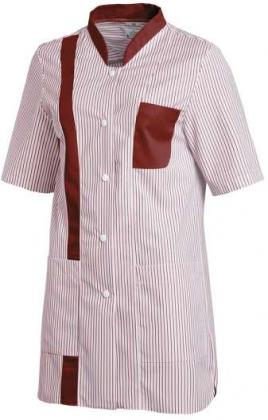 Leiber Hosenkasack weiß/bordeaux gestreift mit Besatz