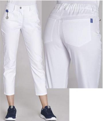 Damenhose kurz weiß Stretch 5-Pocket Jeans Leiber