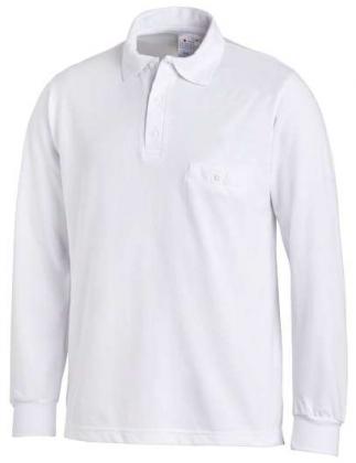 Leiber Polo-Shirt langarm weiß