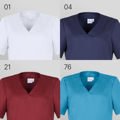 Preview: Damen Schlupfkasack weiß kurzarm Leiber