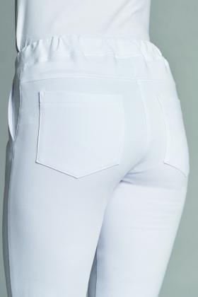 Preview: 7/8-Sweathose Damen Schlupfhose mit Gummizug Kordel weiß Leiber