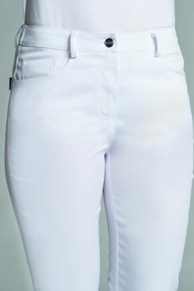 Leiber DamenhoLeiber Damenhose weiß Stretch 5-Pocketsse, weiß, Dehnzone
