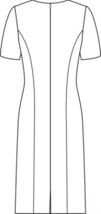 Damen Etuikleid Greiff Rundhals-Ausschnitt Basic