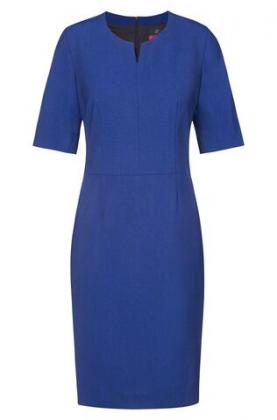 Damen Etuikleid Rundhals V-Ausschnitt Premium Greiff Kleid