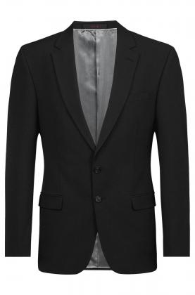 Greiff Sakko Herren schwarz 2-Knopf Premium Slim Fit