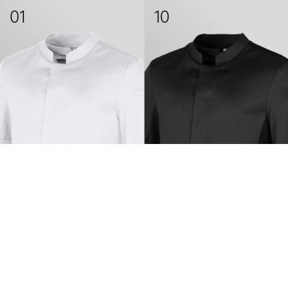 Herren Kochhemd schwarz langarm Druckknöpfe Stretch (Abbildung jedoch mit weiß)