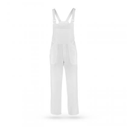 Preview: HACCP Latzhose, Druckknöpfe, weiß