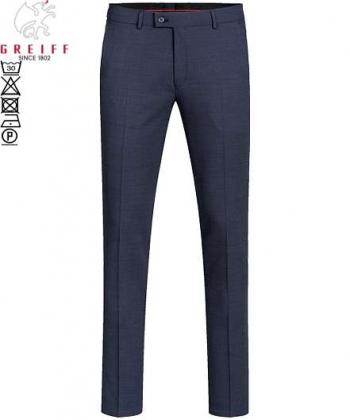 Greiff Herren Hose Pinpoint marine Modern Slim Fit