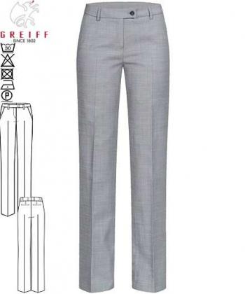 Preview: Greiff Damenhose hellgrau MODERN Regular Fit