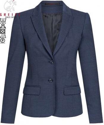 Preview: Damen-Blazer Pinpoint marine 2-Knopf Greiff Modern Regular Fit