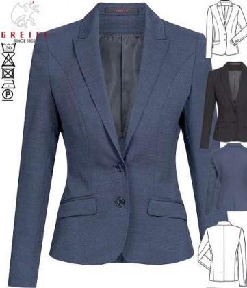 Greiff Corporate Wear Premium Damen Blazer Comfort Fit Anthrazit