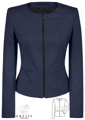 Preview: Damen-Kurzblazer marine Greiff MODERN Slim Fit