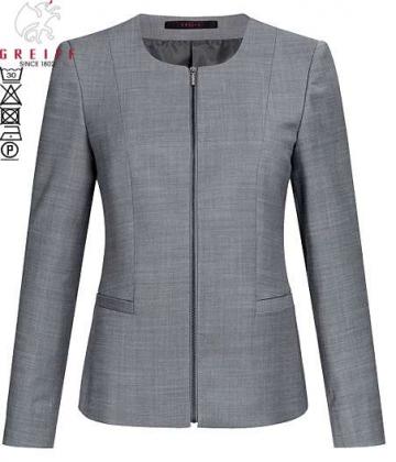 Preview: Greiff Damen Blazer hellgrau Modern Regular Fit