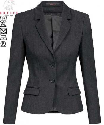 Greiff Damen Blazer anthrazit BASIC 2-Knopf Slim Fit