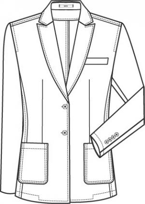 Preview: Jersey Damen Blazer Greiff Casual 2-Knopf meliert