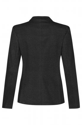 Jersey Damen Kurzblazer Greiff Casual 2-Knopf glencheck