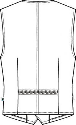 Preview: Greiff Weste Herren schwarz / weiß gestreift Regular Fit 5-Knopf