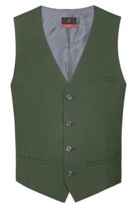Greiff Herren Weste olivgrün Premium Regular Fit 4-Knopf