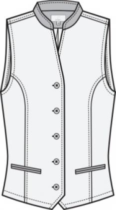 Greiff Damen Weste Stehkragen Jersey Landhaus 5-Knopf