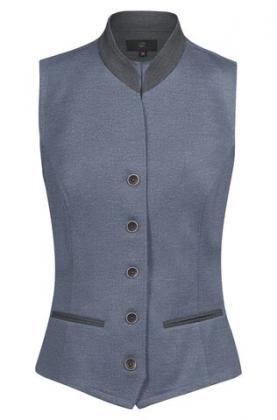 Greiff Damen Weste Stehkragen Jersey Landhaus 5-Knopf