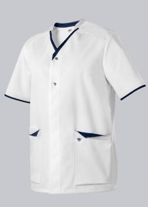 Kasack Damen & Herren kurzarm weiß/nachtblau