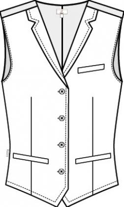 Preview: Damen Weste Glencheck kariert Reverskragen