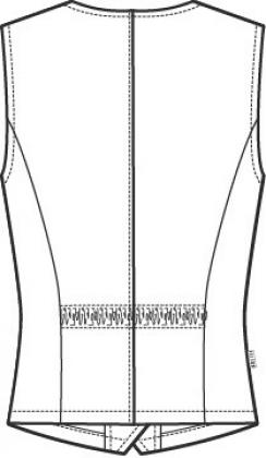 Preview: Greiff Weste Damen schwarz / weiß gestreift Regular Fit 4-Knopf