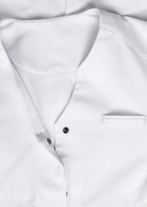 Preview: Damen Kasack weiß Stretcheinsätze