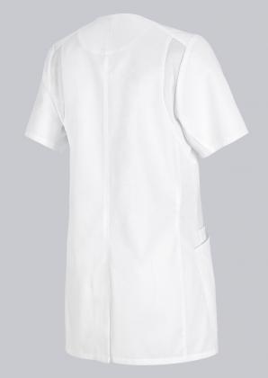 Preview: Damen Kasack weiß Stretcheinsätze