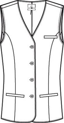 Damen Weste Regular Fit Greiff Basic 4-Knopf