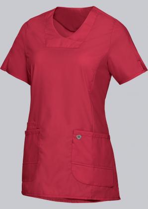 Damen Schlupfkasack Stretch farbig halbarm koralle