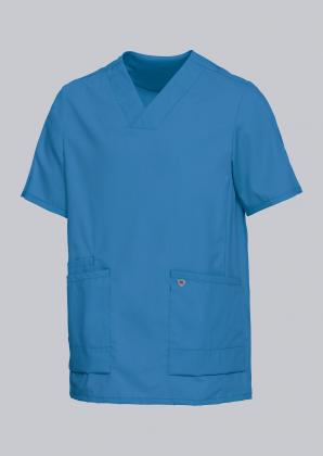 Schlupfkasack Stretch azurblau halbarm Damen & Herren